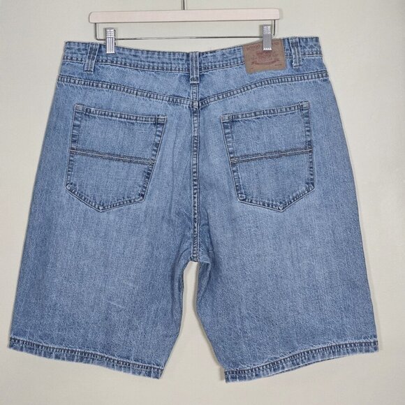 Bongo Shorts Mens 38 Blue Classic Fit 12" Inseam Jorts CottonDenim M1501003 VTG - Picture 16 of 16